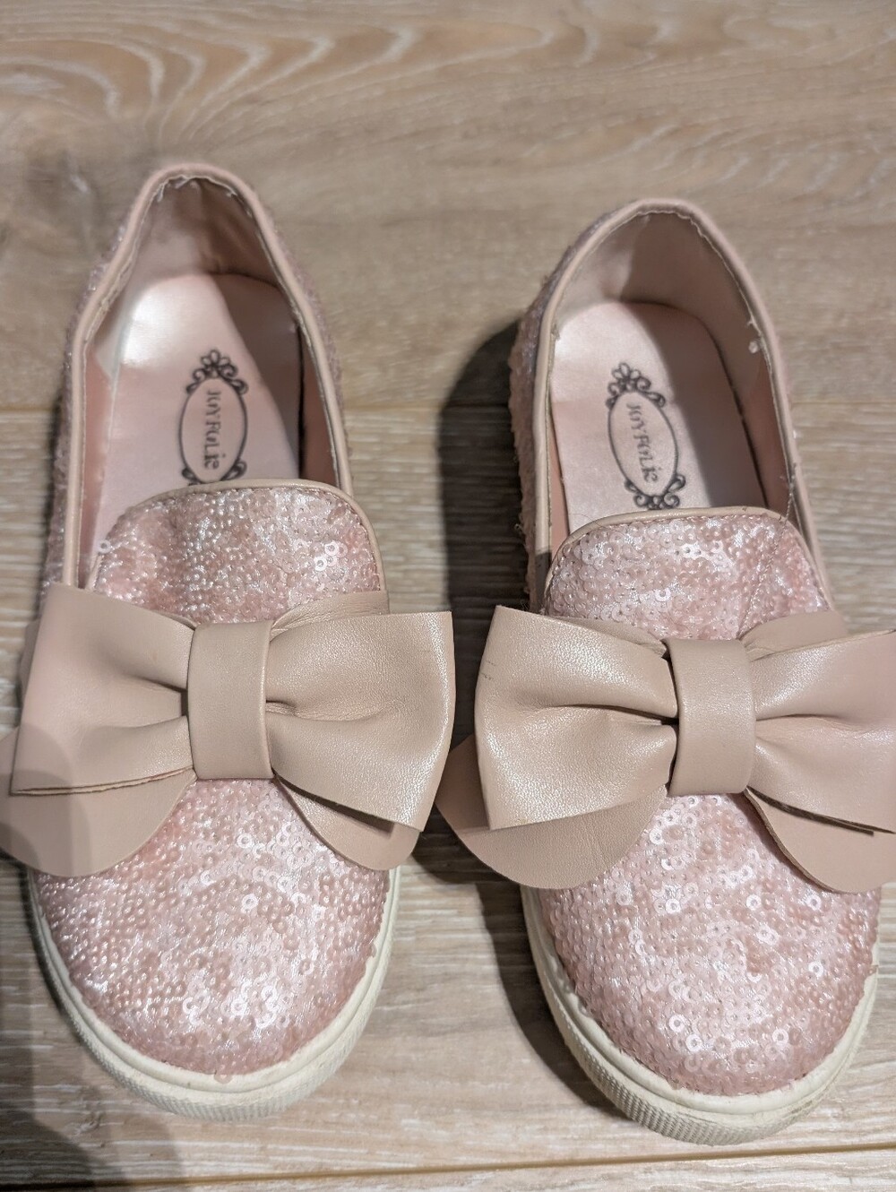 Joyfolie Pink Sparkle Shoes, 12T
